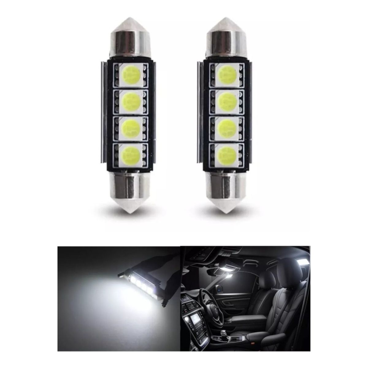 GENERICO - Luces Led Interior Automóvil Canbus 31mm  12v - 1 Par