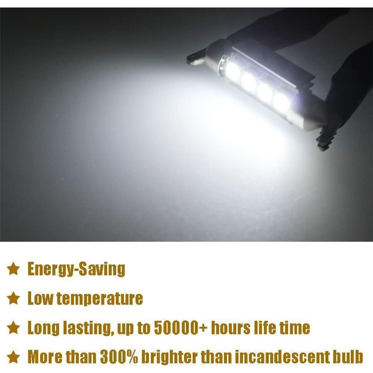 GENERICO - Luces Led Interior Automóvil Canbus 31mm  12v - 1 Par