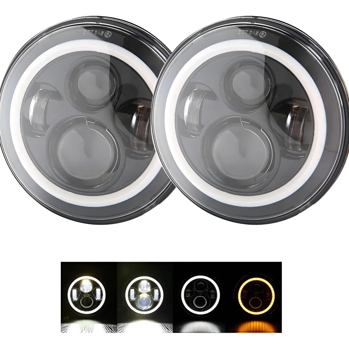GENERICO - Foco Faro Luz Neblinero H4 Led 75w Ojo De Angel Caminoneta