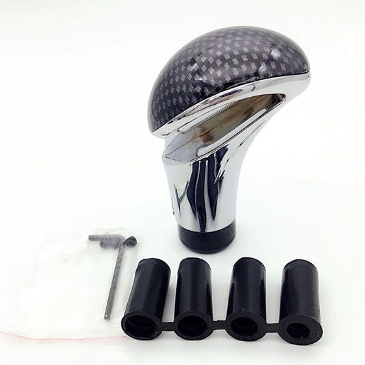 GENERICO - Pomo Palanca De Cambios De Auto Universal Alumino Carbono 223514