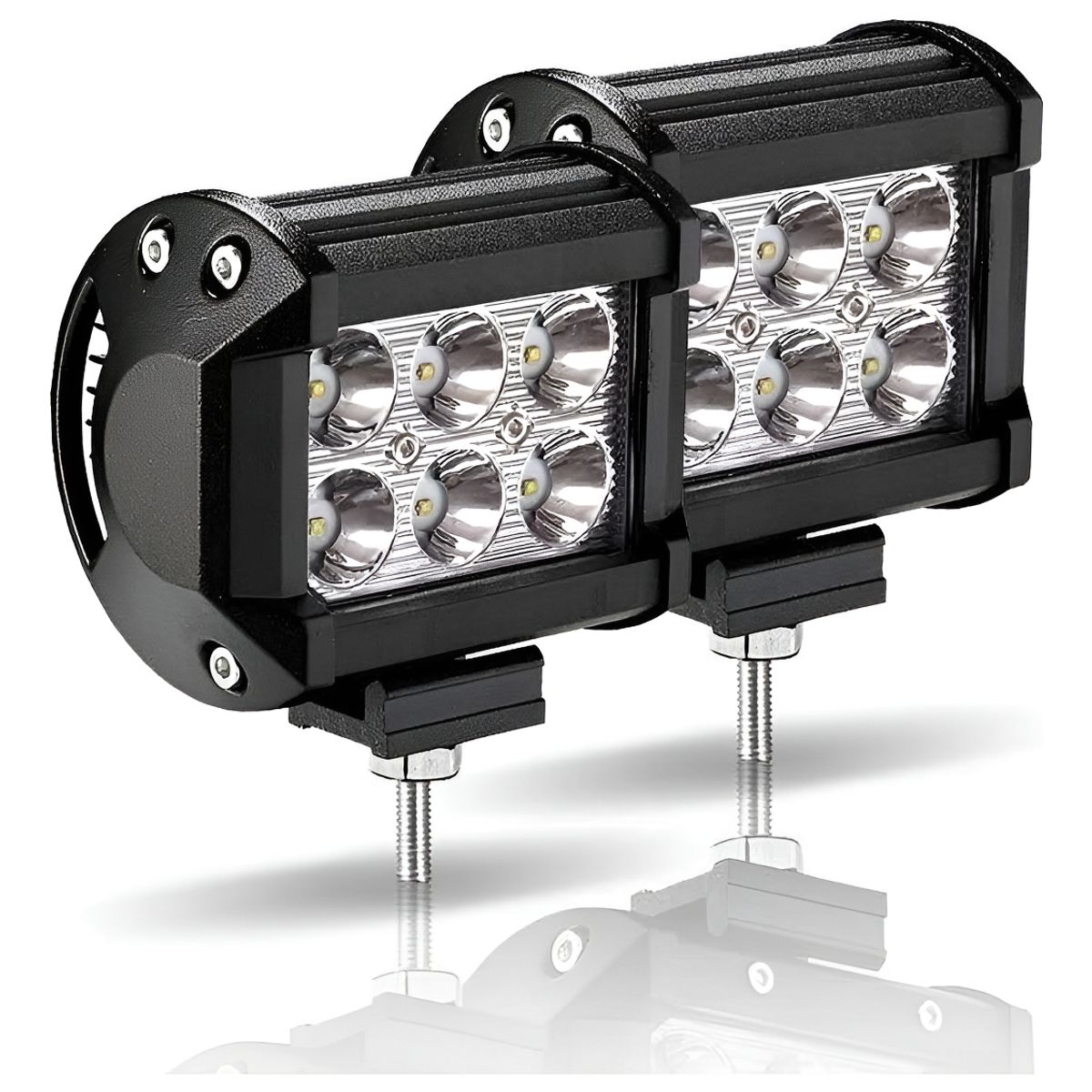 GENERICO - X4 Barra Focos Neblineros Led 18w Blanco Expansion Auto Moto