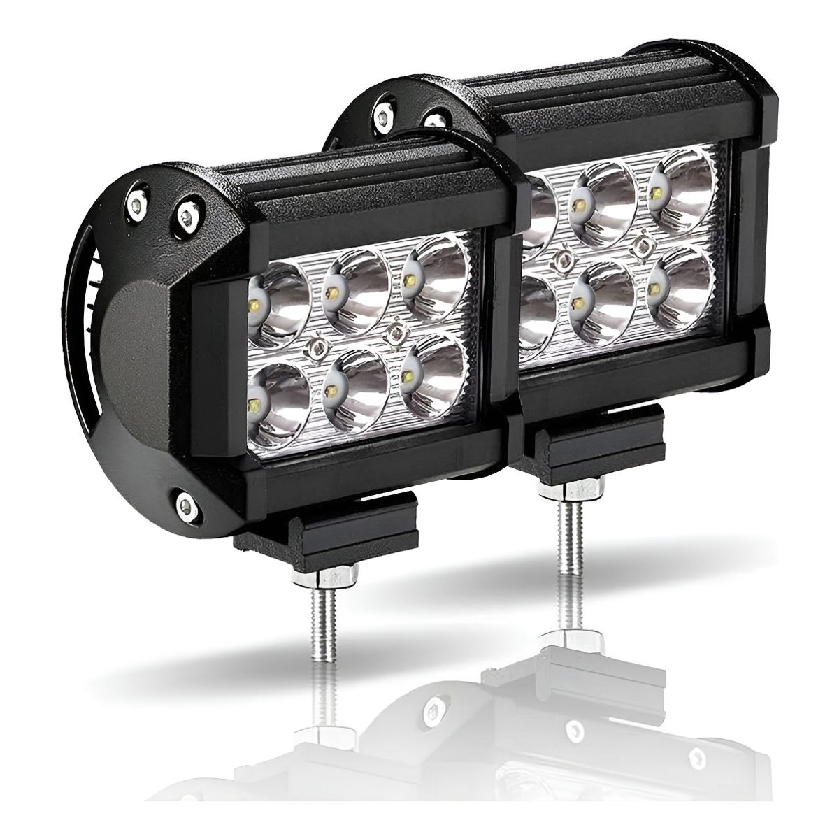 GENERICO - X4 Barra Focos Neblineros Led 18w Blanco Expansion Auto Moto