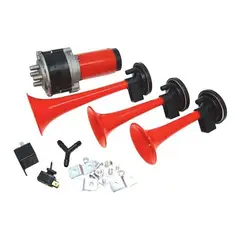 GENERICO - Kit 3 Bocina 12v Eléctrica Trompeta Aire Comprimido Auto 215185