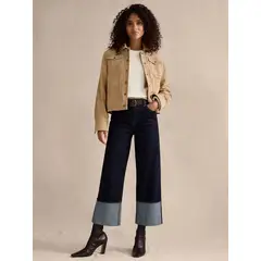 BANANA REPUBLIC - Jeans Mujer Cuffed Dobladillo Azul