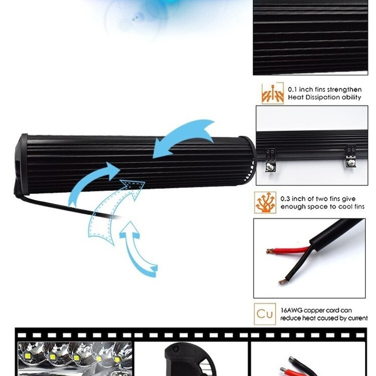 GENERICO - Barra Led Neblinero 240w Luces 4x4 Camioneta Expansion