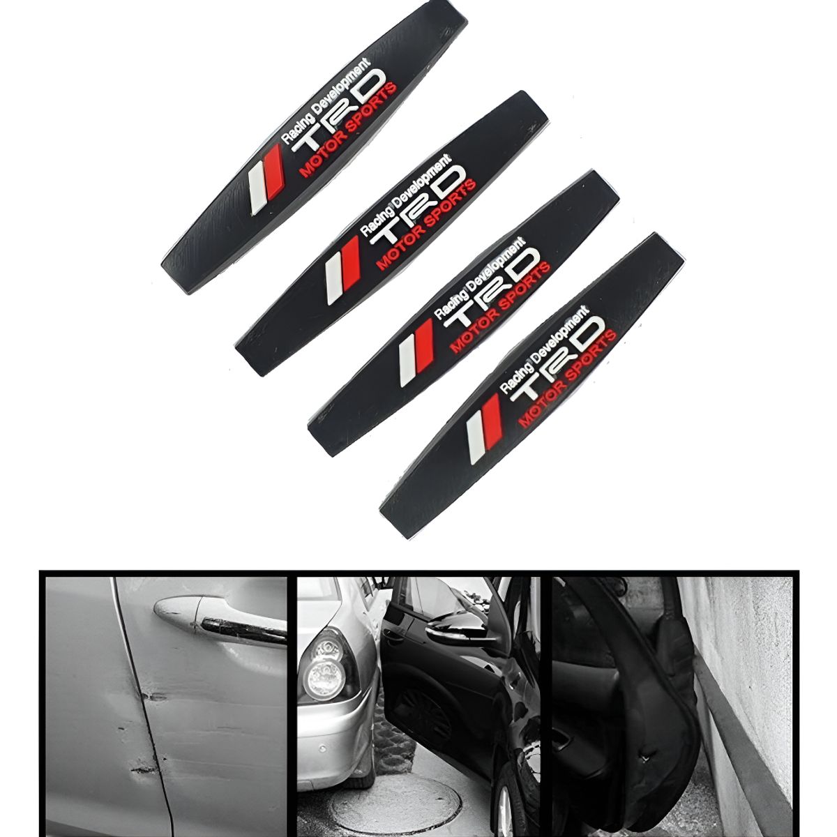 GENERICO - X4 Tope De Puerta Goma Trd Sport Adhesivo Tuning Parachoques 223008