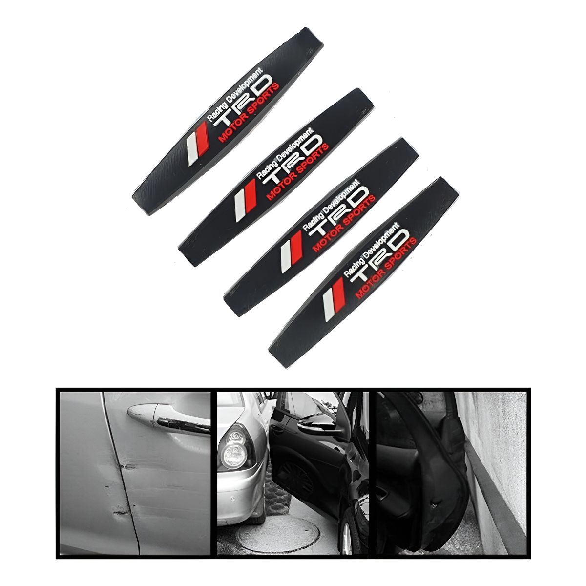 GENERICO - X4 Tope De Puerta Goma Trd Sport Adhesivo Tuning Parachoques 223008