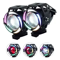 GENERICO - X2 Focos Neblineros U7 Multicolor 125w Auto Moto 3 Modos