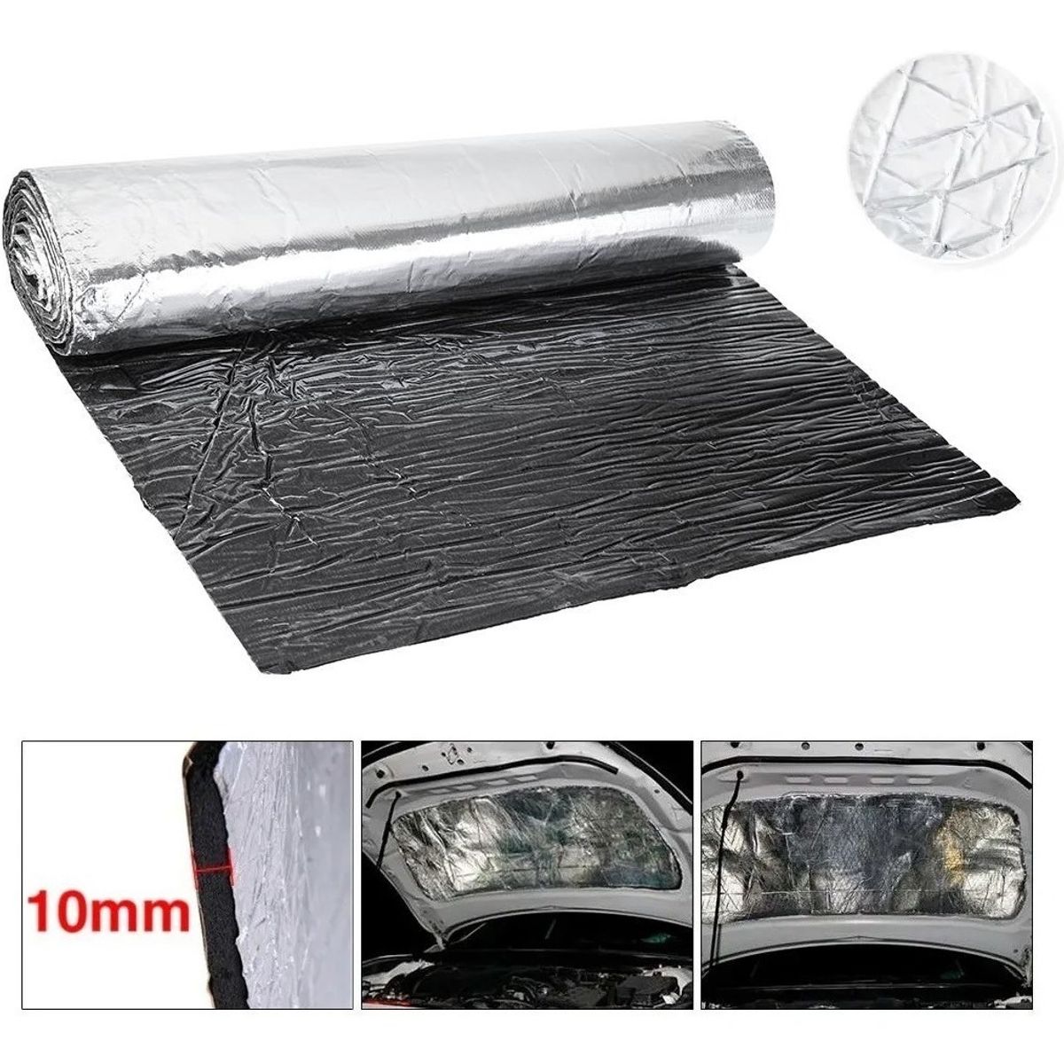 GENERICO - Lamina Goma Aislante 10mm Sonido Termico Puertas Absorción