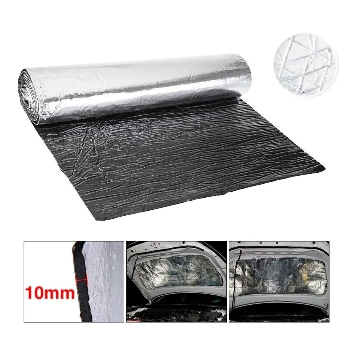 GENERICO - Lamina Goma Aislante 10mm Sonido Termico Puertas Absorción