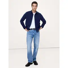 BANANA REPUBLIC - Camisa Hombre Standard-Fit Lightweight Cotelé Azul