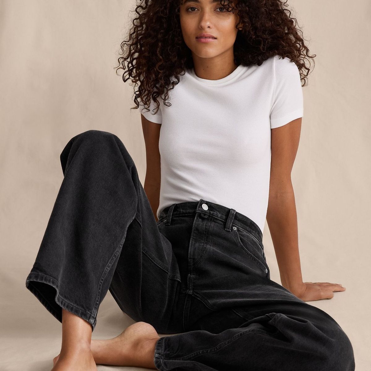 BANANA REPUBLIC - Jeans Mujer Banana Republic Mid-Rise 90S Relaxed Azul