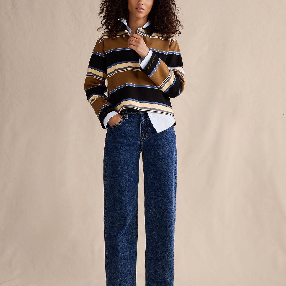 BANANA REPUBLIC - Jeans Mujer Mid-Rise 90S Loose Azul Banana Republic