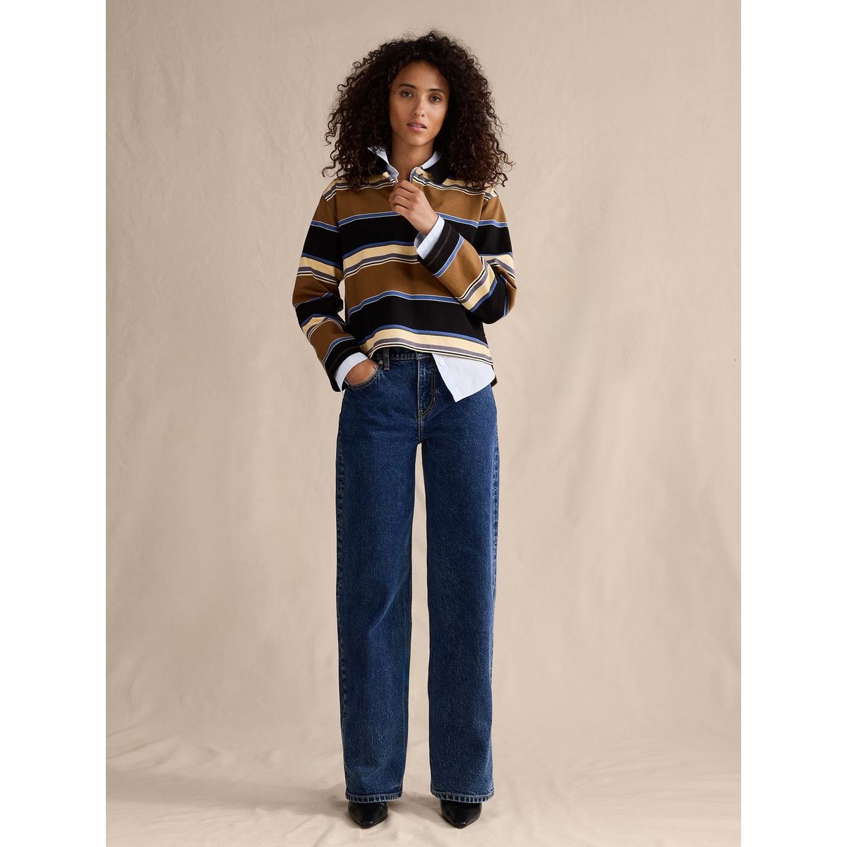 BANANA REPUBLIC - Jeans Mujer Mid-Rise 90S Loose Azul Banana Republic