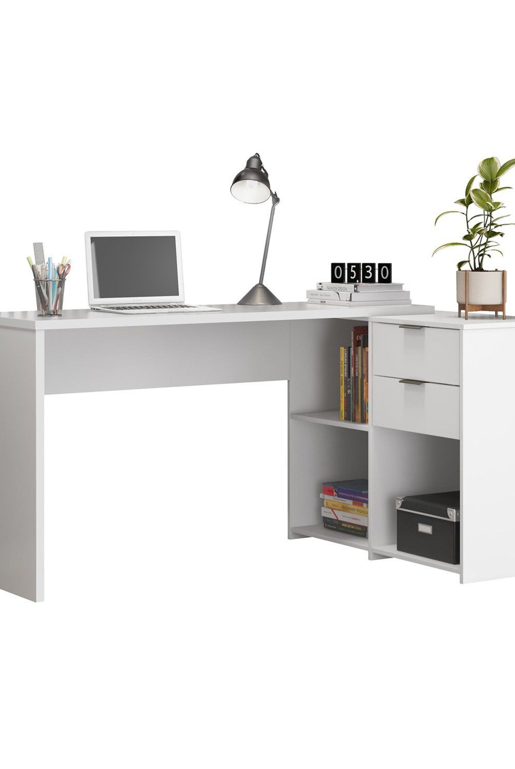 HOME MOBILI - Escritorio 2 Cajones Fenty Blanco Home Mobili