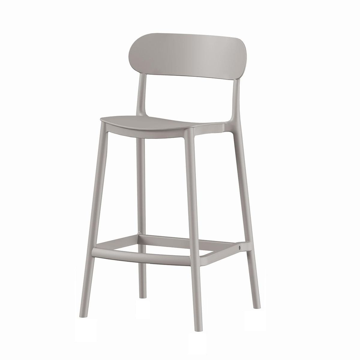 ESCANDINAVIA - Piso Taburete Silla alta bar cocina Oslo 65cm Gris