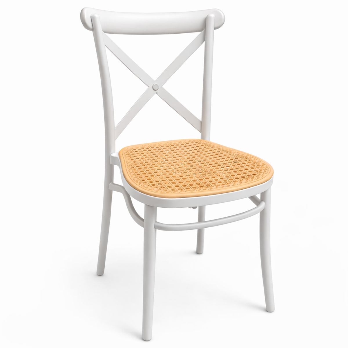 MOBOI - Silla Danubio Crossback Top Apilable Blanca