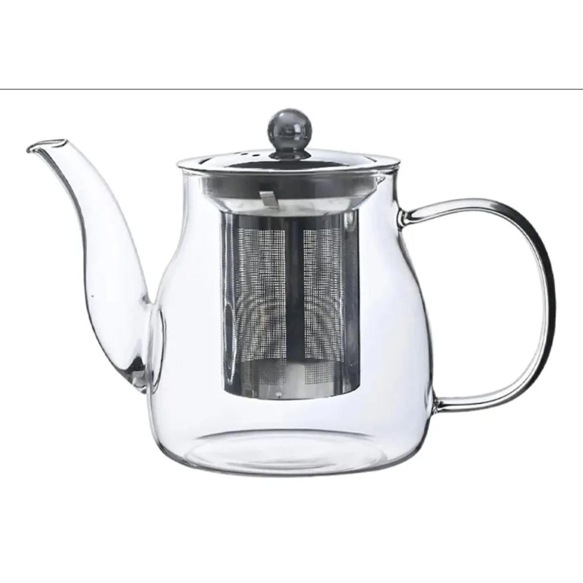 GENERICO - Tetera De Vidrio Con Infusor Acero Inoxidable Tetera Para Infusiones 800 ML