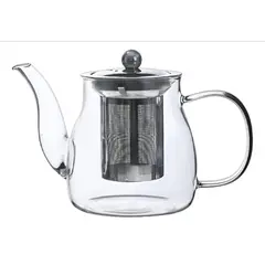 GENERICO - Tetera De Vidrio Con Infusor Acero Inoxidable Tetera Para Infusiones 800 ML