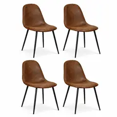 MOBOI - Pack 4 Sillas Venecia para Comedor o Recepción Café Elegante