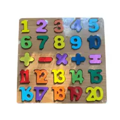 GENERICO - Tabla Número Encaje Juguete Madera