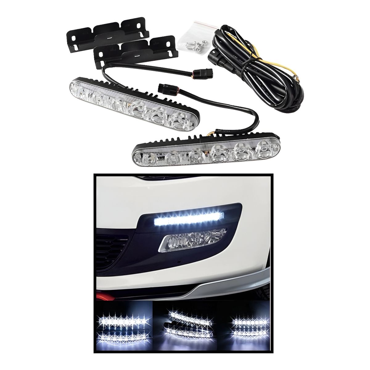 GENERICO - X2 Focos Neblineros Led Drl 18w Flood+spot Auto Moto 12v