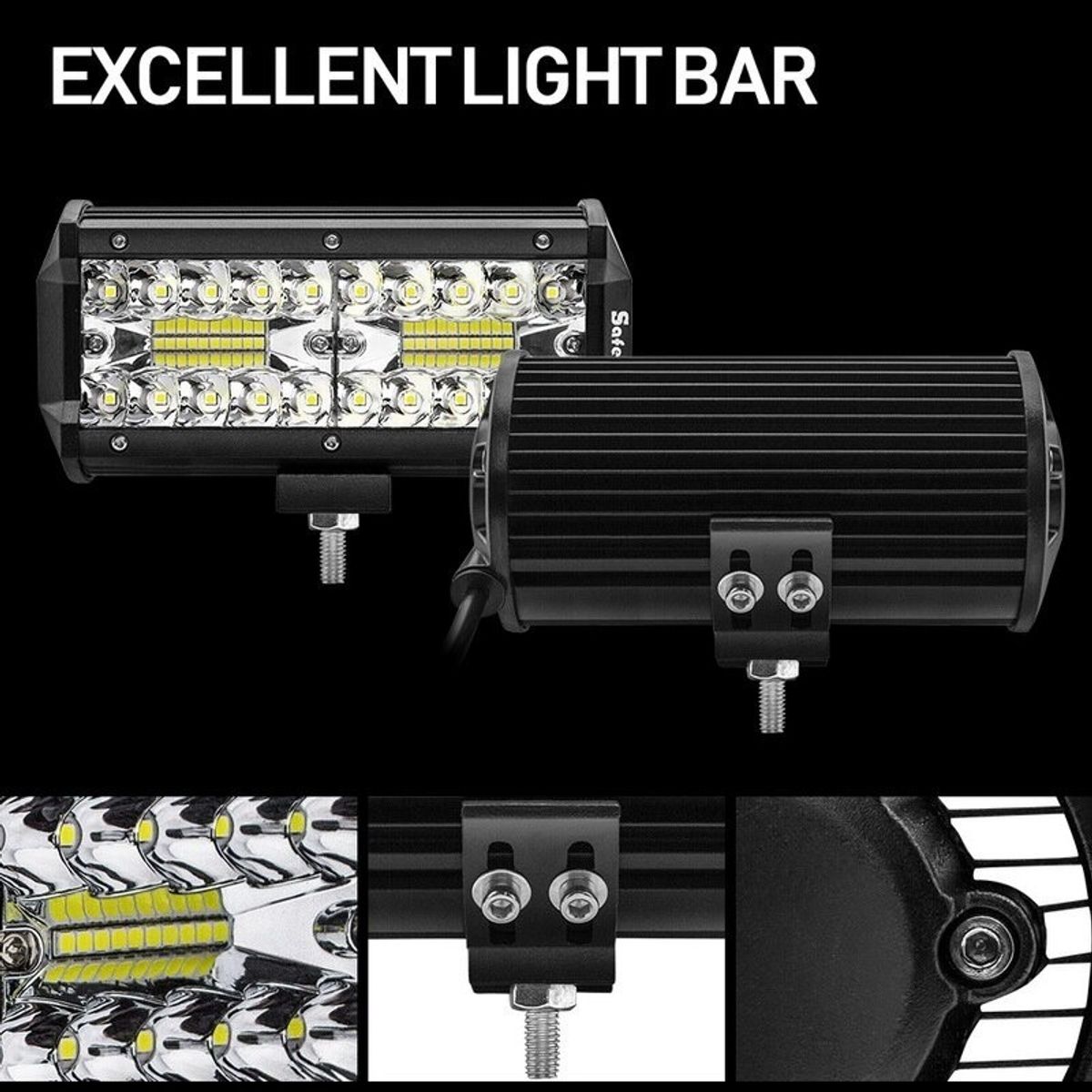 GENERICO - Barra Led Focos Neblineros 120w 40 Led Expansion Auto Moto
