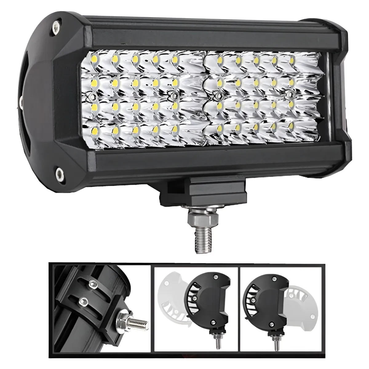GENERICO - X2 Barra Foco Neblineros Led 144w Blanco Expansion Auto Moto