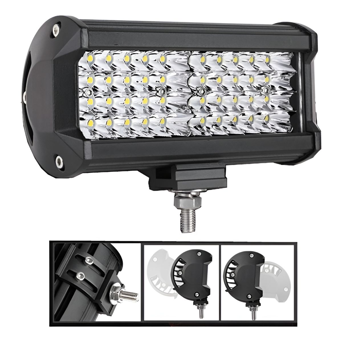 GENERICO - X2 Barra Foco Neblineros Led 144w Blanco Expansion Auto Moto