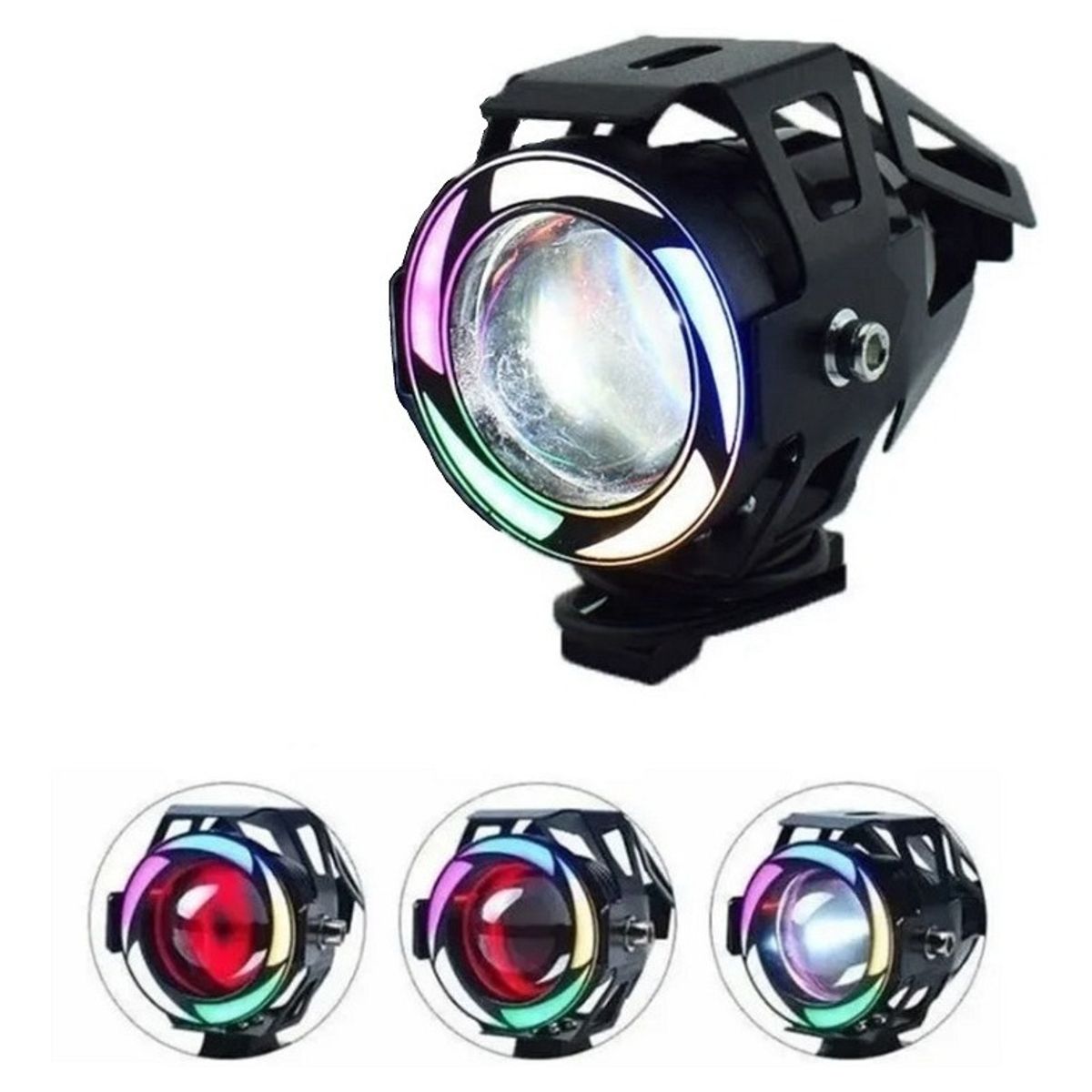 GENERICO - Focos Neblineros U7 Multicolor 125w Auto Moto 3 Modos 223182