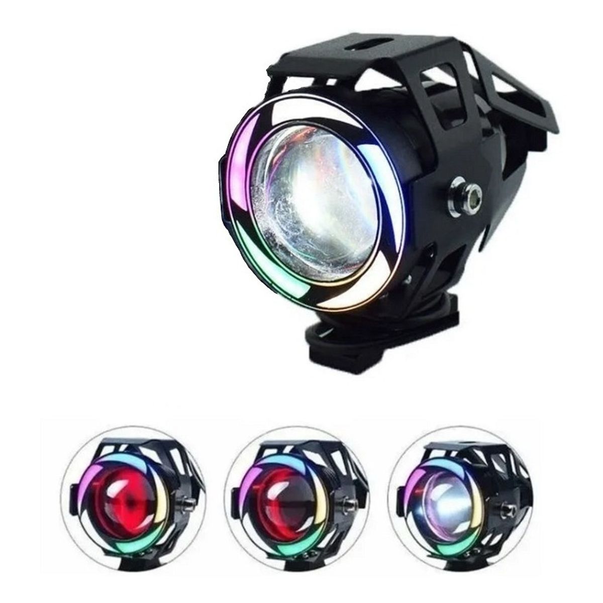 GENERICO - Focos Neblineros U7 Multicolor 125w Auto Moto 3 Modos 223182