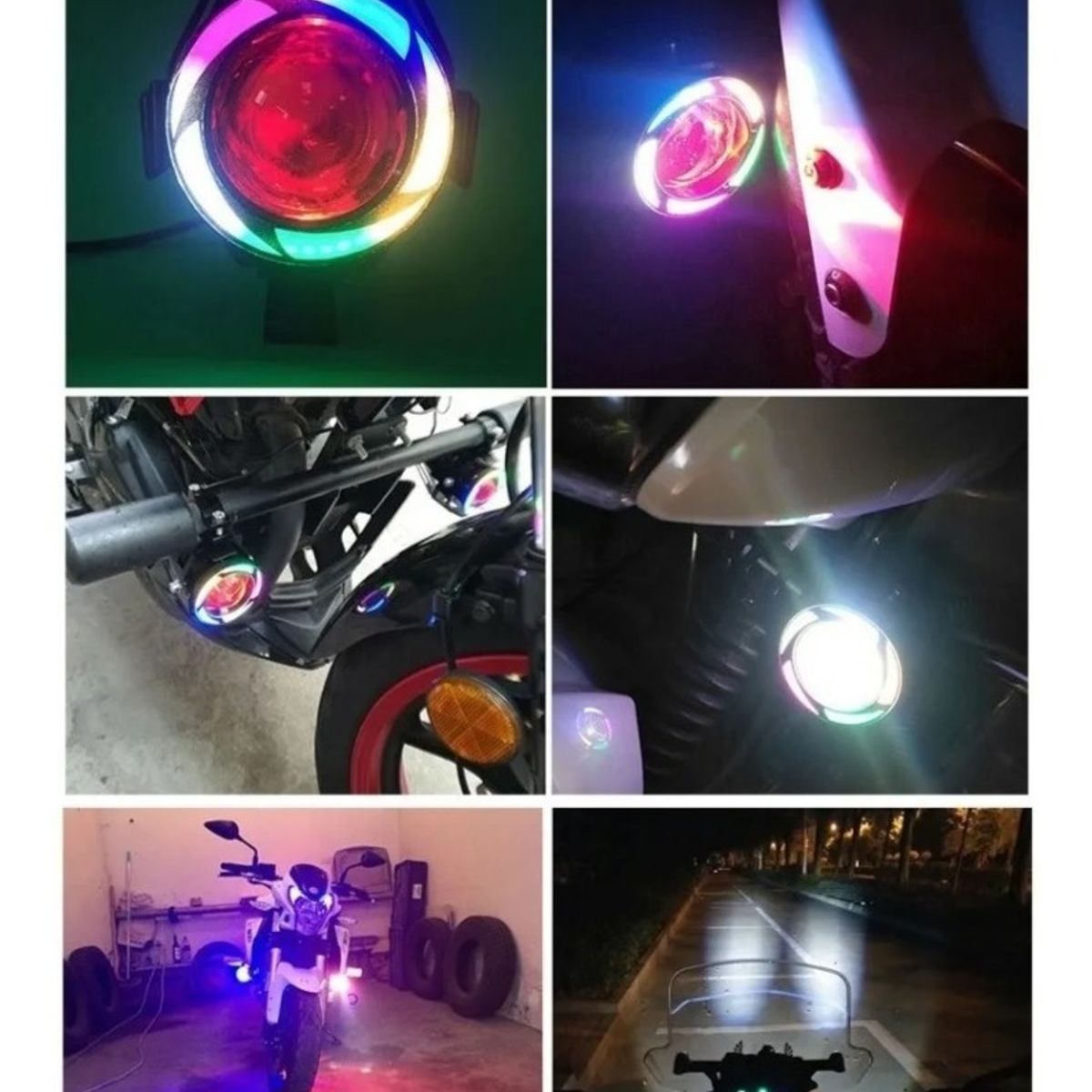 GENERICO - Focos Neblineros U7 Multicolor 125w Auto Moto 3 Modos 223182