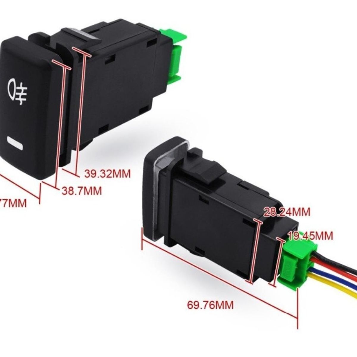 GENERICO - Boton Interruptor Switch Neblinero Faro 12v Auto Universal