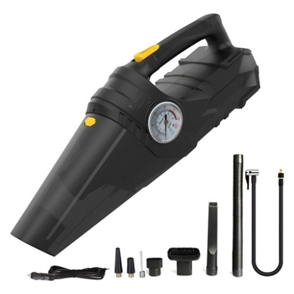 GENERICO - Aspiradora Automóvil 12v 100w Compresor Inflador Led 4 En 1 Negro - 261032