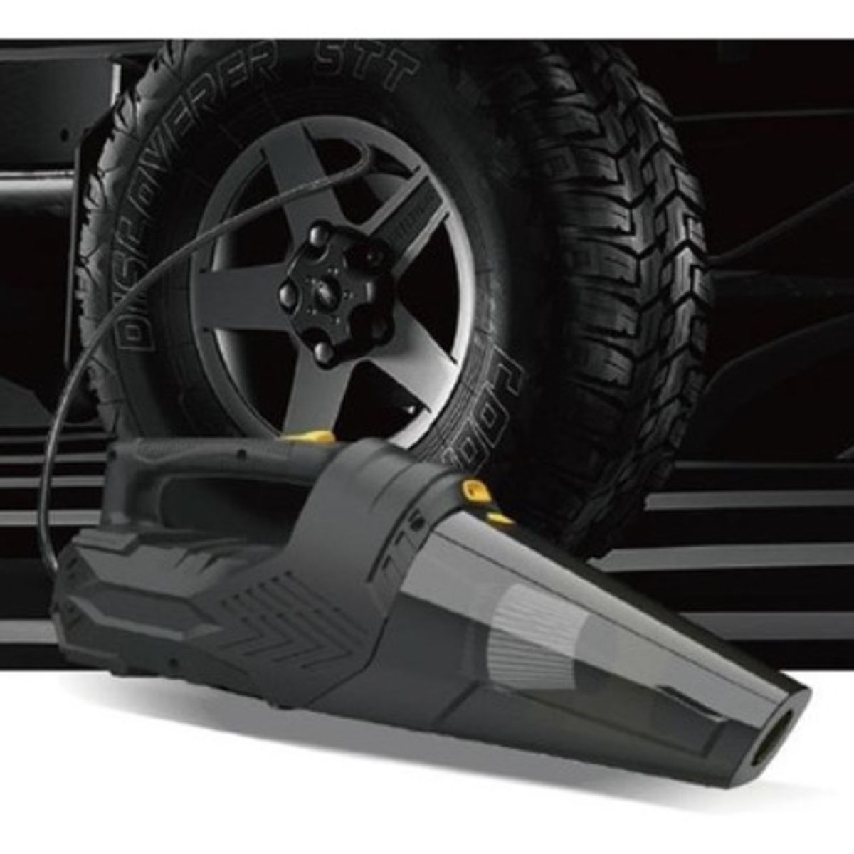 GENERICO - Aspiradora Automóvil 12v 100w Compresor Inflador Led 4 En 1 Negro - 261032