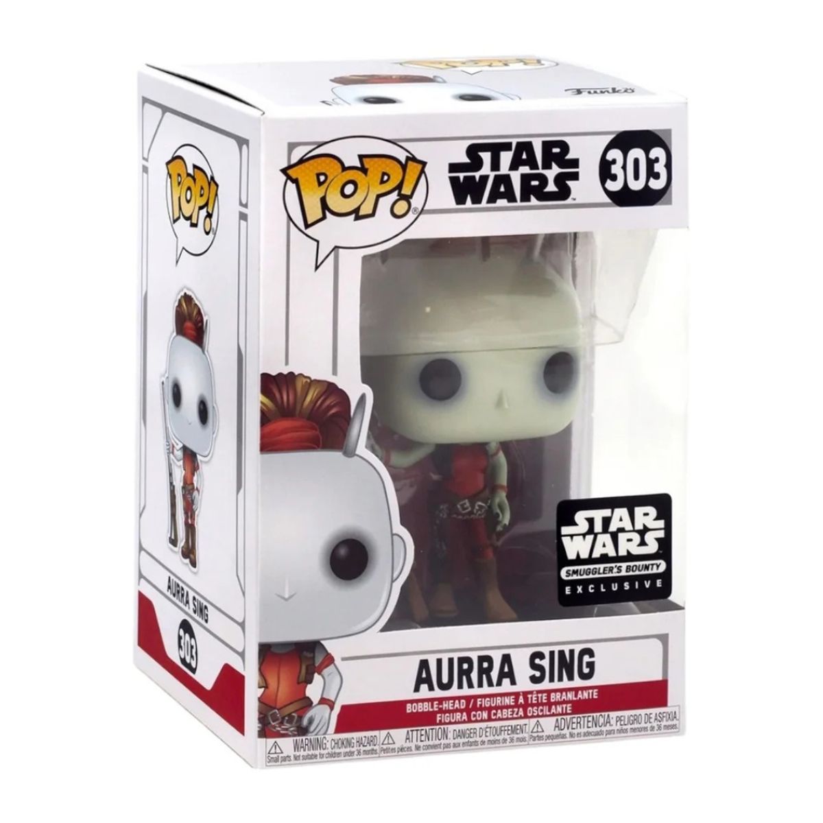 FUNKO - Funko Pop Star Wars – Aurra Sing 303 + Protector