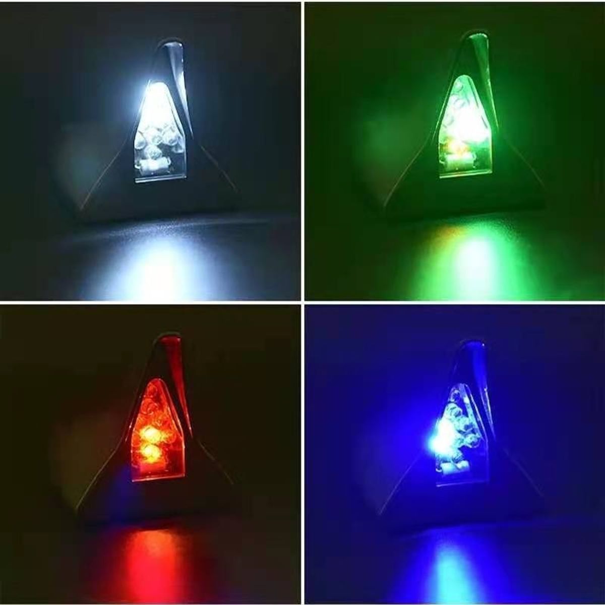 GENERICO - Antena Tipo Tiburon Foco Solar Neblinero Led Estroboscopico