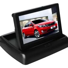 GENERICO - Pantalla Monitor 4.3 Ajustable Cámara Retroceso Auto 12v Negro - 213201
