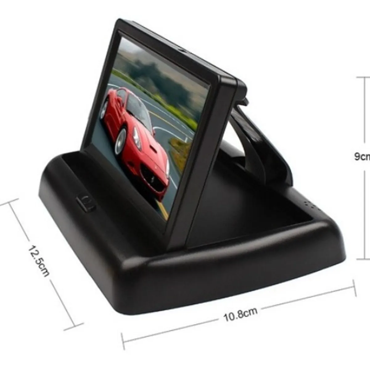 GENERICO - Pantalla Monitor 4.3 Ajustable Cámara Retroceso Auto 12v Negro - 213201