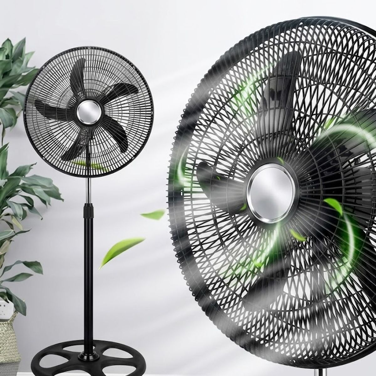 GENERICO - Ventilador industrial de pedestal de 18 pulgadas