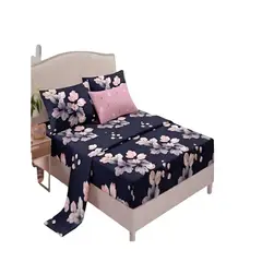 GENERICO - JUEGO DE SABANAS GENERICAS CON DISEÑO PLAZA Y MEDIA S01