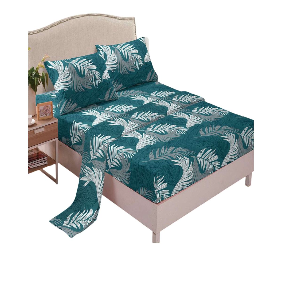 GENERICO - JUEGO DE SABANAS 2OO HILOS KING CON DISEÑO S06