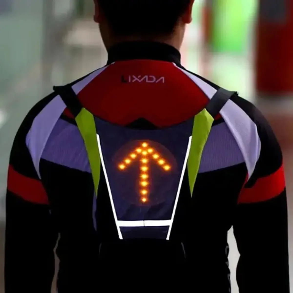 MOVI - CHALECO CON SEÑALIZADOR LED PARA BICICLETA SCOTTER