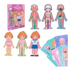 GENERICO - Rompecabezas Del Cuerpo Humano Niña Didactico