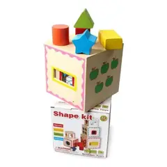 GENERICO - Torre Apilable De 5 Cubos De Madera Didáctico Montessori