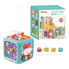 MOTARRO - Juguete Montessori Educativo 6 En 1 Cubo Didáctico Para Bebé