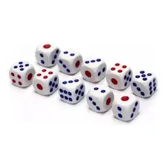 GENERICO - Juego Set 100 Dados Blancos 13mm Esquina Redonda , 6 Caras…