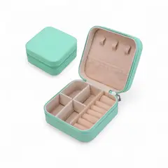 GENERICO - Joyero Portátil Organizador de Joyas para Anillos, Collares y Aretes con Cierre