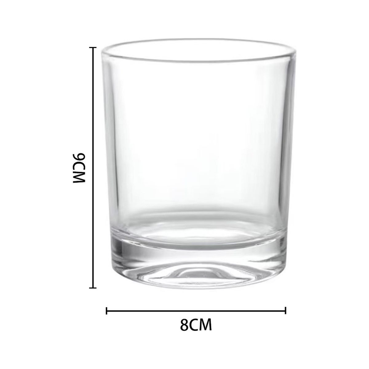 GENERICO - Set 6 Vasos Vidrio Corto Transparente 250ml
