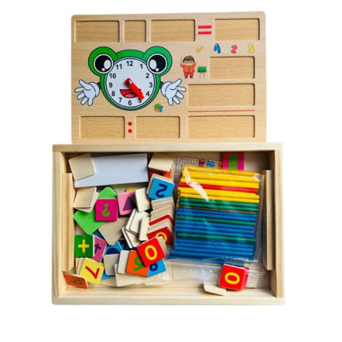 GENERICO - Caja Matemática Juguete Madera